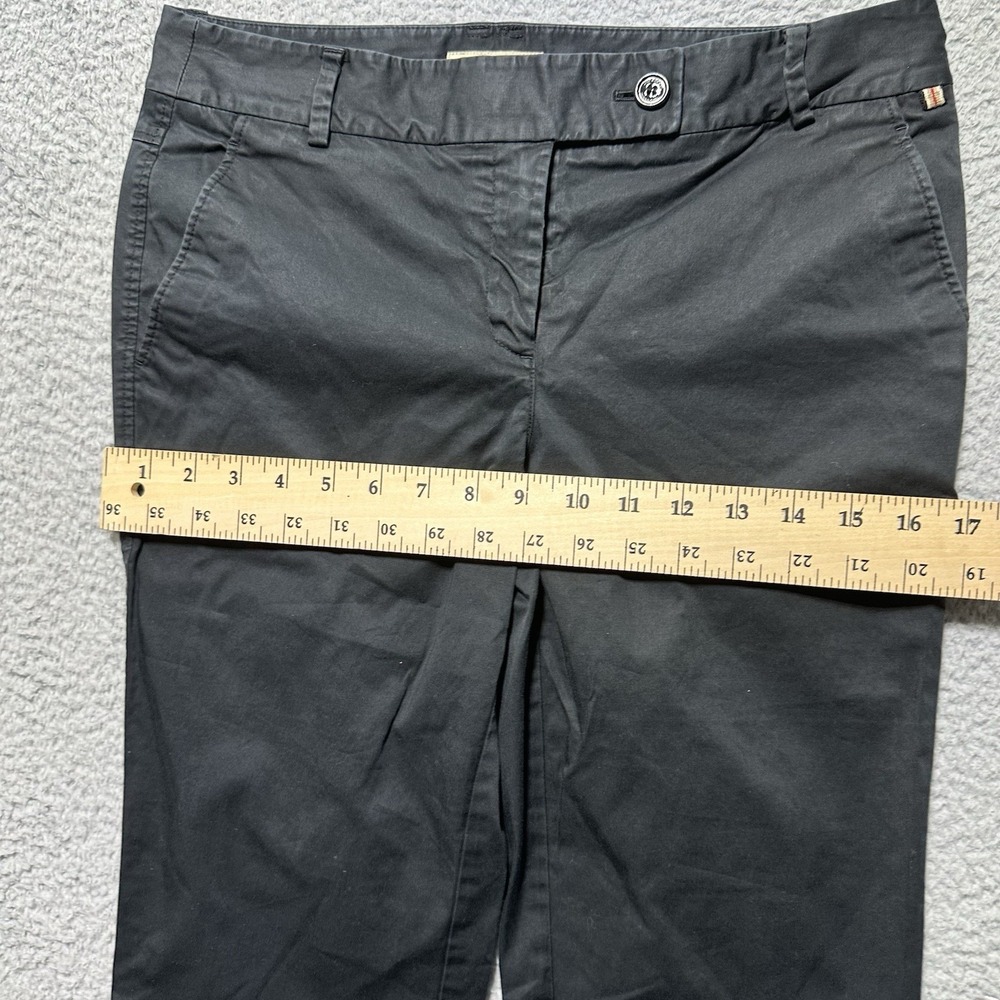 Burberry Jeans Women's 6 Black Chino Casual Capri Vtg‎ London Preppy Academia - Picture 6 of 10